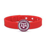 24 styles Painted metal  NCAA college team sport Silicone bracelet