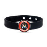 31 styles Painted metal  MLB team baseball sport Silicone bracelet
