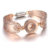 12 styles Metal 1 buttons snap Golden silver rose gold  bracelet fit 18&20MM snap button jewelry