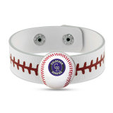 30 styles Painted metal  MLB team baseball sport Leather bracelet