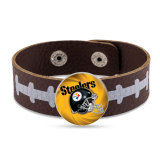 31 styles Painted metal NFL Team Rugby Football sport Leather bracelet