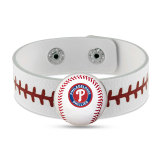 30 styles Painted metal  MLB team baseball sport Leather bracelet