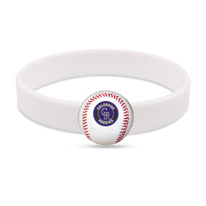 30 styles Painted metal  MLB team baseball sport Silicone bracelet
