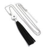 6 styles Necklace tassel 65CM chain silver  fit 20MM chunks snap button jewelry