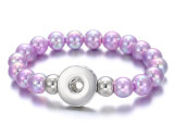 22 styles Bead Pearl 1 buttons snap   bracelet fit 18&20MM snap button jewelry