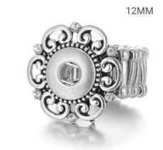 38 styles snaps adjustable sliver Ring with rhinestone fit 12mm snap snap button jewelry