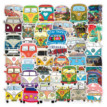 50pcs Bus Car graffiti stickers decorative suitcase notebook waterproof detachable stickers