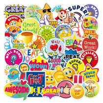 50pcs Reward children graffiti stickers decorative suitcase notebook waterproof detachable stickers