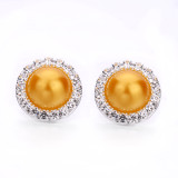 10 styles 1pcs 20MM Pearl design Rhinestone  Metal snap buttons
