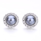 10 styles 1pcs 20MM Pearl design Rhinestone  Metal snap buttons