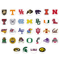 NEW  American Colleges - NCAA   Team Logos 20MM glass snap button