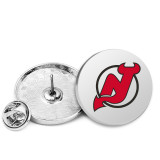 25MM National Hockey League NHL  Team Logos Painted metal brooch temperament high-end clothing accessories brooch