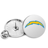 25MM National Football League NFL Team Logos Painted metal brooch temperament high-end clothing accessories brooch