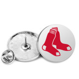 25MM American League Baseball MLB Team Logos  Painted metal brooch temperament high-end clothing accessories brooch