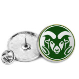 25MM American Colleges-NCAA  Team Logos  Painted metal brooch temperament high-end clothing accessories brooch
