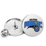 25MM National Basketball Association NBA  Team Logos  Painted metal brooch temperament high-end clothing accessories brooch