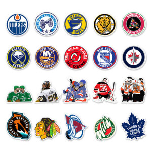 50pcs National Hockey League NHL Team Logos graffiti stickers decorative suitcase notebook waterproof detachable stickers