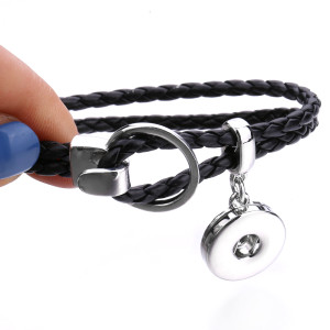 1 buttons Leather bracelet snap bracelet fit snaps jewelry