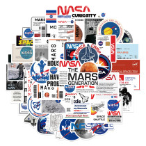 50pcs Cartoon Space Agency Astronaut graffiti stickers decorative suitcase notebook waterproof detachable stickers