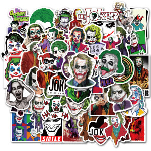 50pcs Green clown graffiti stickers decorative suitcase notebook waterproof detachable stickers