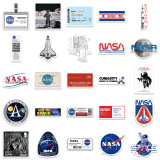50pcs Cartoon Space Agency Astronaut graffiti stickers decorative suitcase notebook waterproof detachable stickers