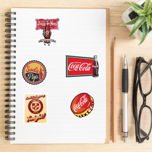 50pcs Cola drink graffiti stickers decorative suitcase notebook waterproof detachable stickers