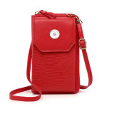Ladies mobile phone bag vertical zipper wallet snake print all-match diagonal shoulder bag fit 18mm snap button jewelry