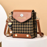 Mobile phone bag women fashion shoulder bag messenger mini satchel fit 18mm snap button jewelry