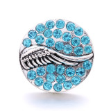 20MM wing design Rhinestone  Metal snap buttons
