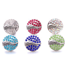 20MM wing design Rhinestone  Metal snap buttons