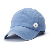 Peaked cap female truck driver washed couple do old baseball cap men's denim light plate curved brim hat fit 18mm snap button jewelry