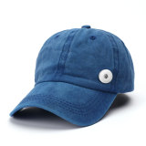 Peaked cap female truck driver washed couple do old baseball cap men's denim light plate curved brim hat fit 18mm snap button jewelry