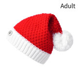 Autumn and winter Santa Claus knitted woolen hat, gift Christmas hat fit 18mm snap button jewelry