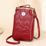New mini messenger small bag vertical shoulder bag long wallet women's mobile phone bag fit 18mm snap button jewelry