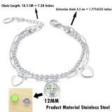 love 12mm Tree of Life Hollow Stainless Steel Aromatherapy Double Bracelet Mini Steel Color Adjustable Size Perfume Box Bracelet