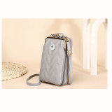 New mini messenger small bag vertical shoulder bag long wallet women's mobile phone bag fit 18mm snap button jewelry