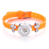 cross Silicone rhinestones Bracelets fit 20mm snaps  jewelry