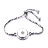 Metal 1 buttons snap silver   bracelet fit 18&20MM snap button jewelry