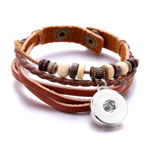 Leather bracelets fit 20mm snaps  jewelry