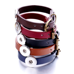 Leather bracelets fit 20mm snaps  jewelry