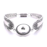 Metal 1 buttons snap silver   bracelet fit 18&20MM snap button jewelry