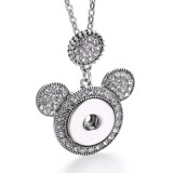 8 styles Necklace love 80CM chain silver  fit 20MM chunks snap button jewelry