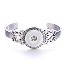 Metal 1 buttons snap silver   bracelet fit 18&20MM snap button jewelry