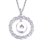 8 styles Necklace love 80CM chain silver  fit 20MM chunks snap button jewelry