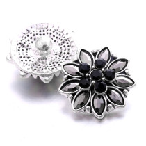 20MM flower Rhinestone  Metal snap buttons