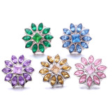 20MM flower Rhinestone  Metal snap buttons