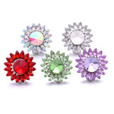 20MM flower Rhinestone  Metal snap buttons