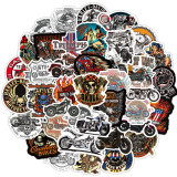 50pcs Harley motorcycle  graffiti stickers decorative suitcase notebook waterproof detachable stickers