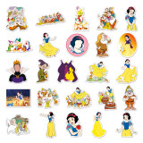 50pcs cartoon princess graffiti stickers decorative suitcase notebook waterproof detachable stickers