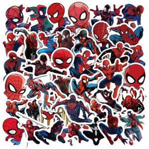 50pcs Marvel Anime Heroes graffiti stickers decorative suitcase notebook waterproof detachable stickers